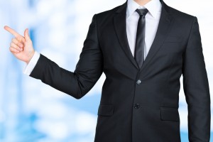 Unrecognizable,Businessman,Presenting,Copy,Space