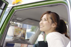Japanese,Woman,In,Taxi